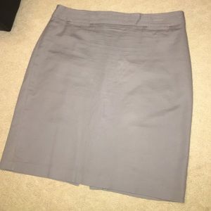 Tan/grayish pencil skirt. Size 14